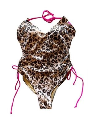 Swimsuits For All Leopard Print One Piece Swimsuit Size 10 NWOT